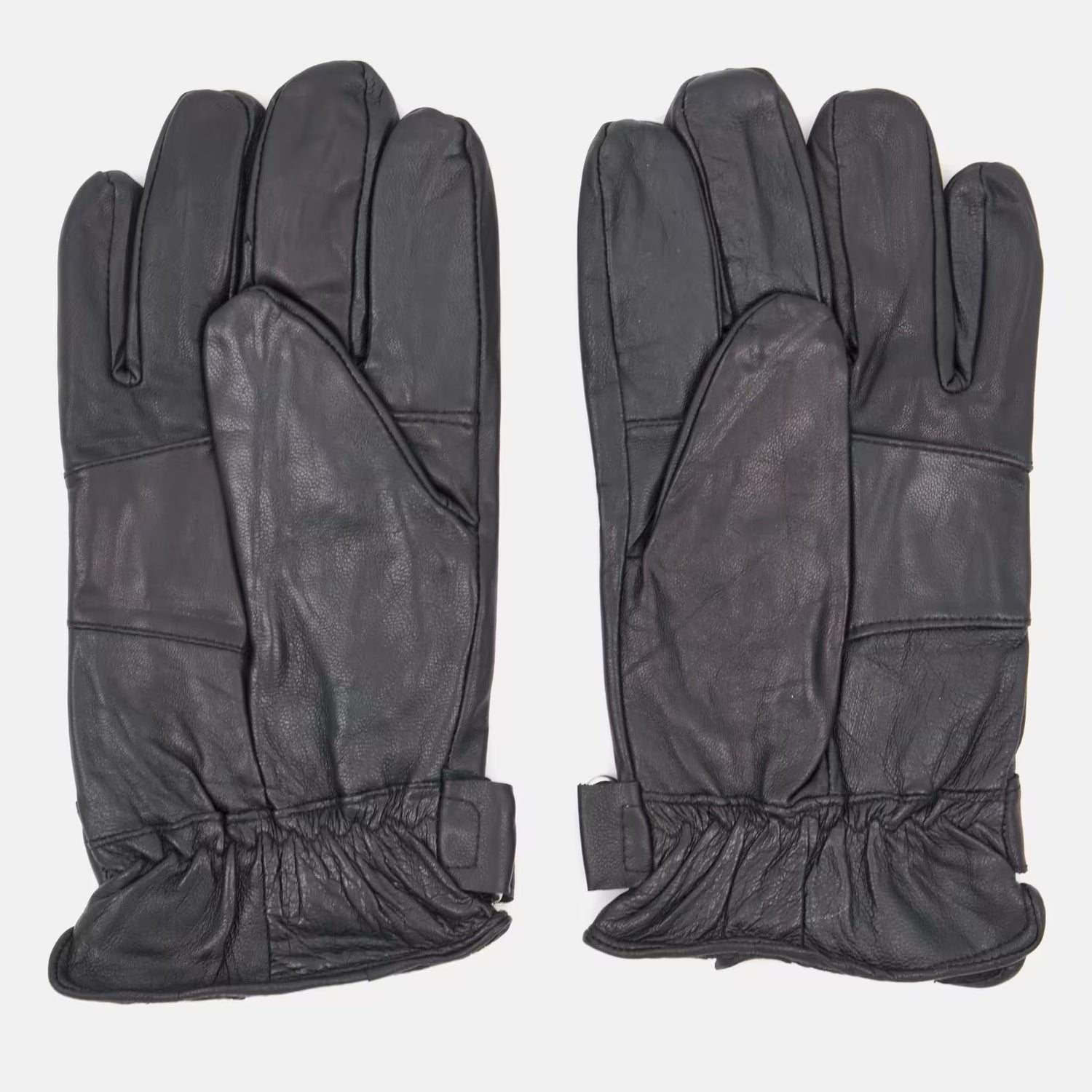 Free Authority, Men 1 Pair Leather Gloves, Black