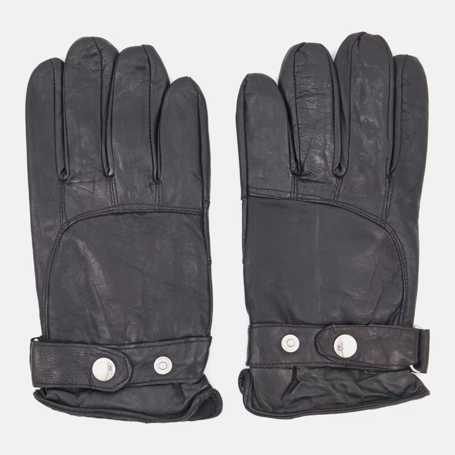 Free Authority, Men 1 Pair Leather Gloves, Black