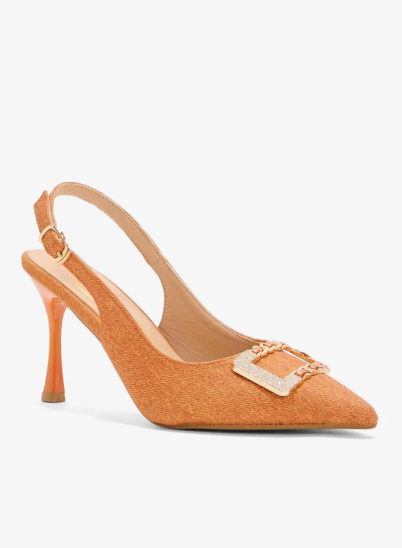 High Heeled Sling Back Pump