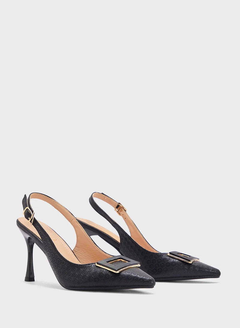 High Heeled Sling Back Pump