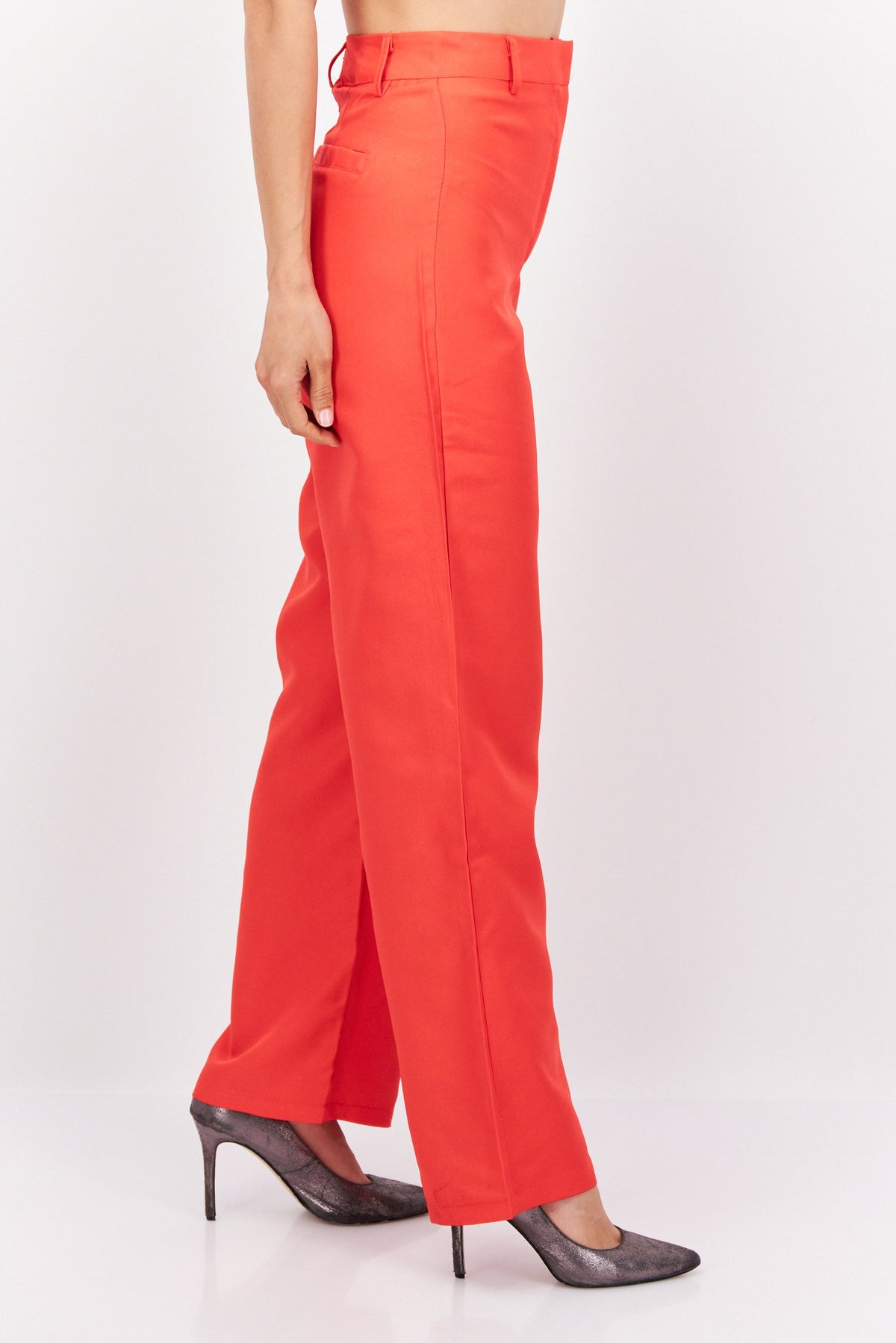 Regular Fit Plain Wide Leg Pant
