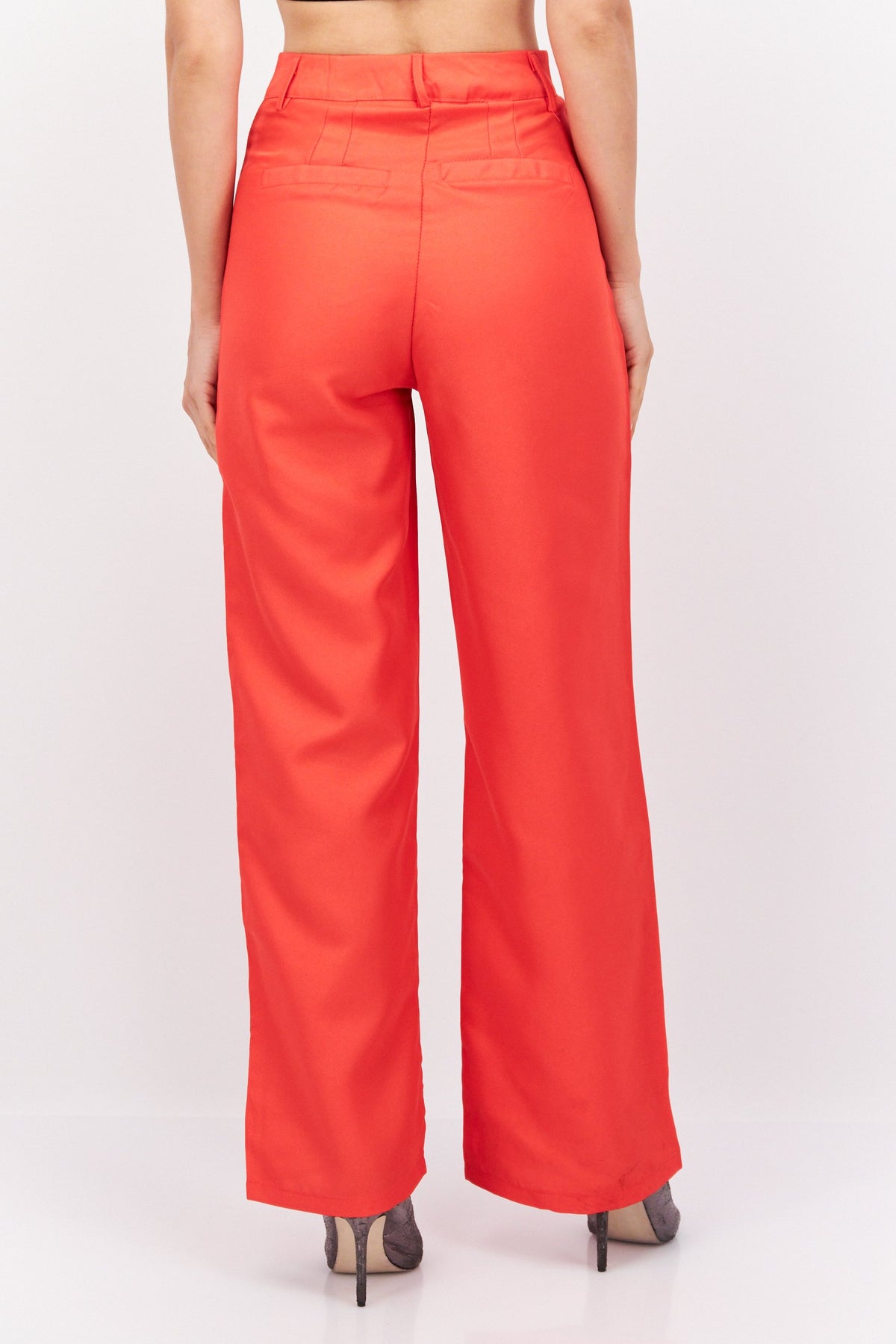 Regular Fit Plain Wide Leg Pant