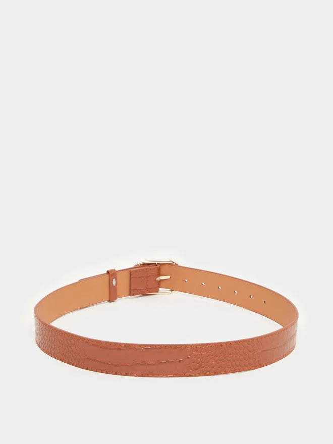 Brown Solid Pin Buckle Belts