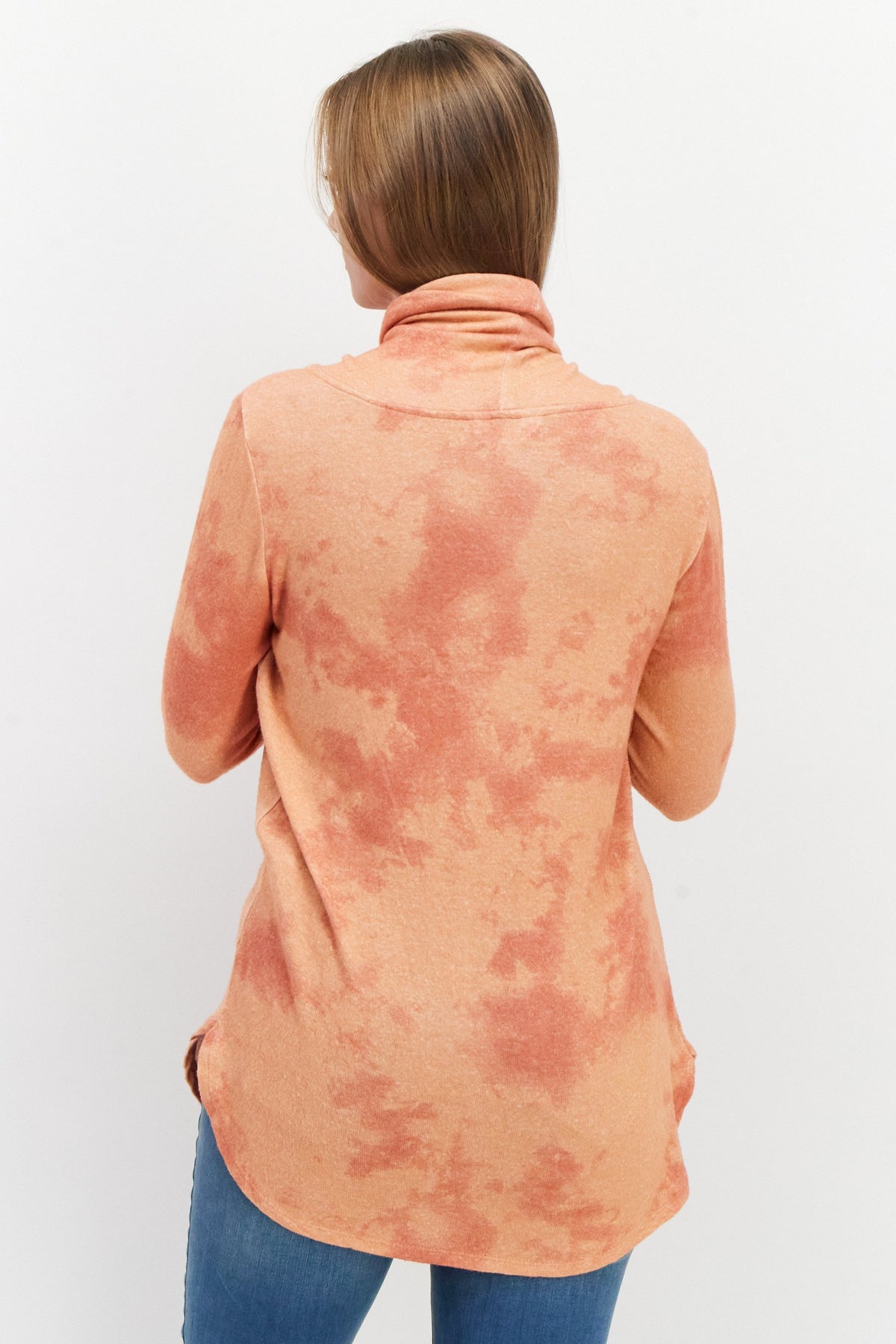 Cowl Neck Tie Dye Sweatshirt