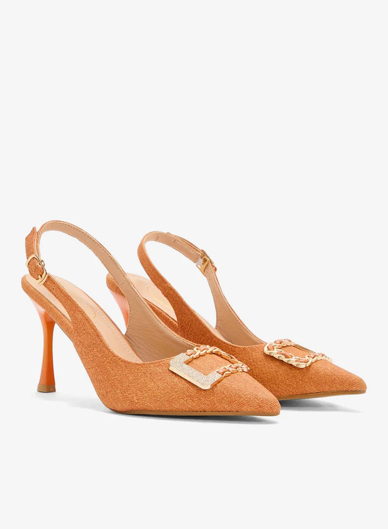High Heeled Sling Back Pump