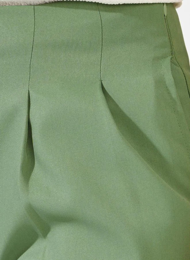 High Rise Tapered Trouser with Box Pleat