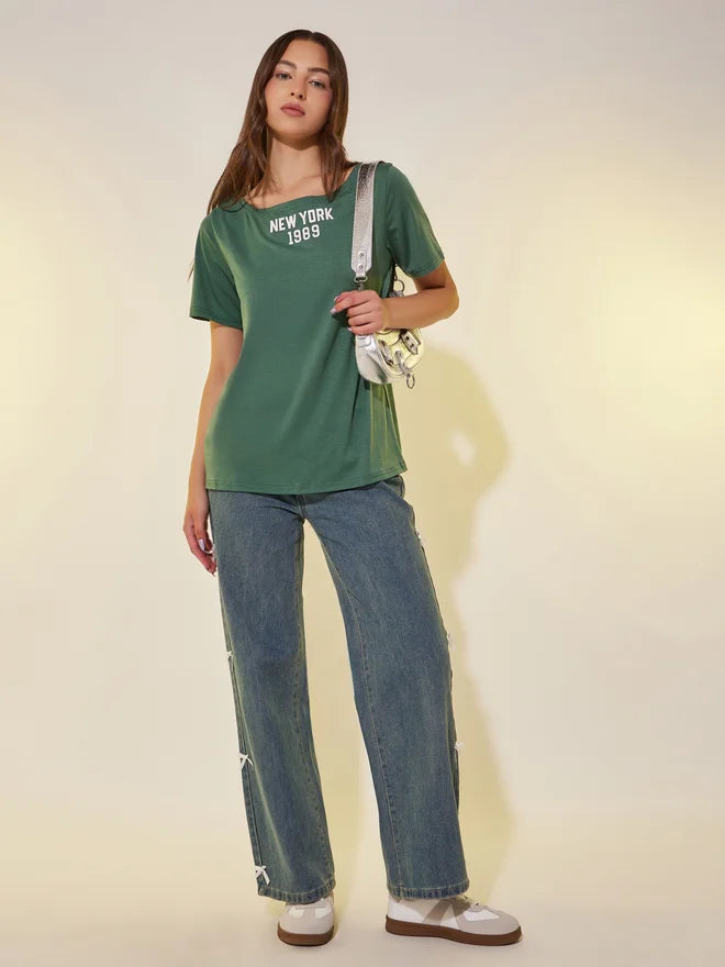 Take Two Graphic Printed Short Sleeve Oversized T-Shirt