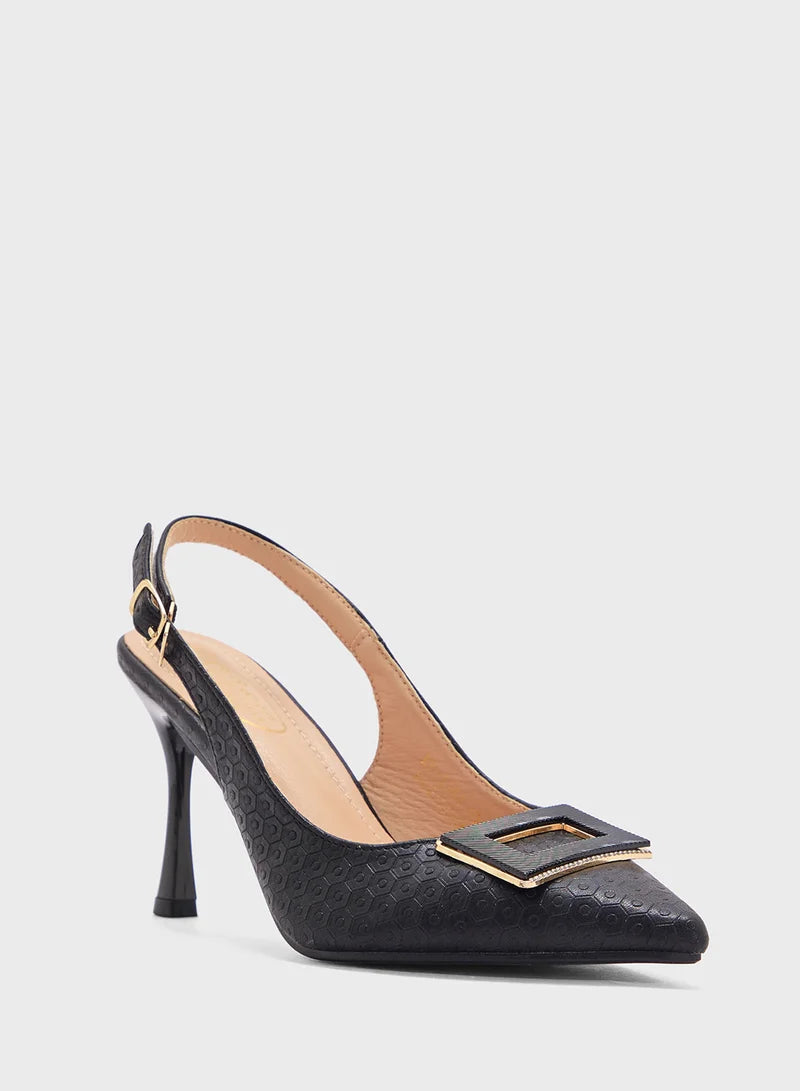 High Heeled Sling Back Pump