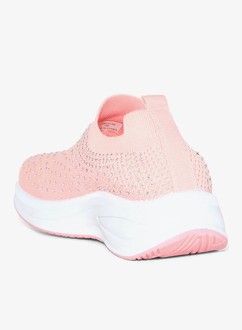 Diamante Knit Slip On Comfort Shoe