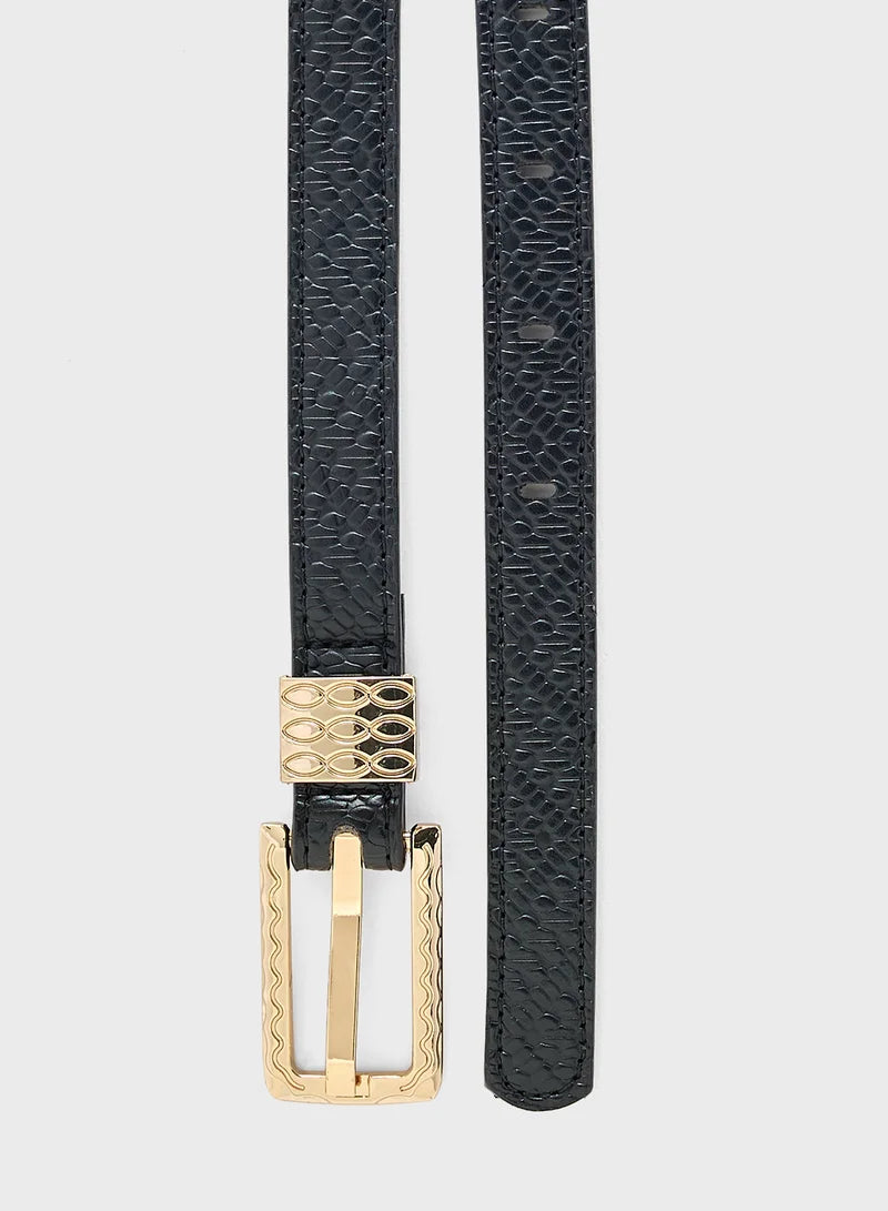 Mild Grain Slim Belt
