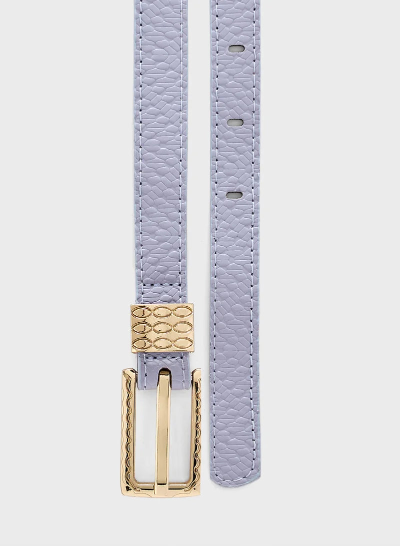 Mild Grain Slim Belt