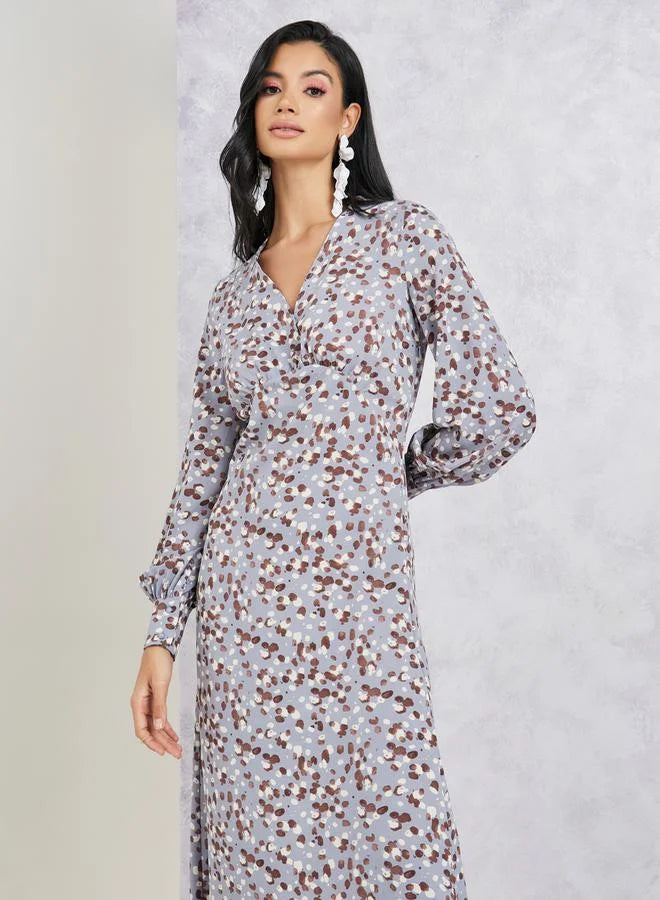 Printed Midi Dress