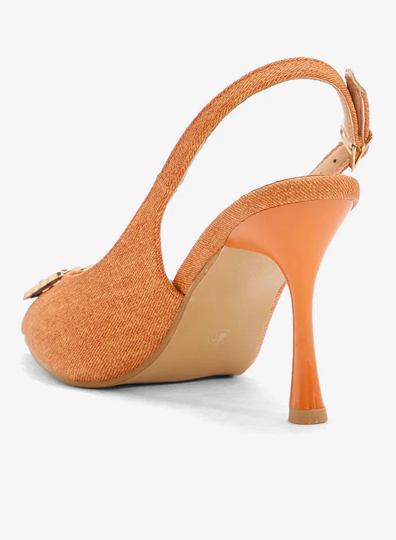 High Heeled Sling Back Pump